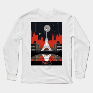 Timeless Elegance of the Eiffel Tower (Paris) Long Sleeve T-Shirt